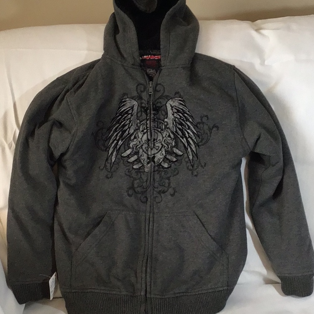 Tony Hawk faux fur lined coat
